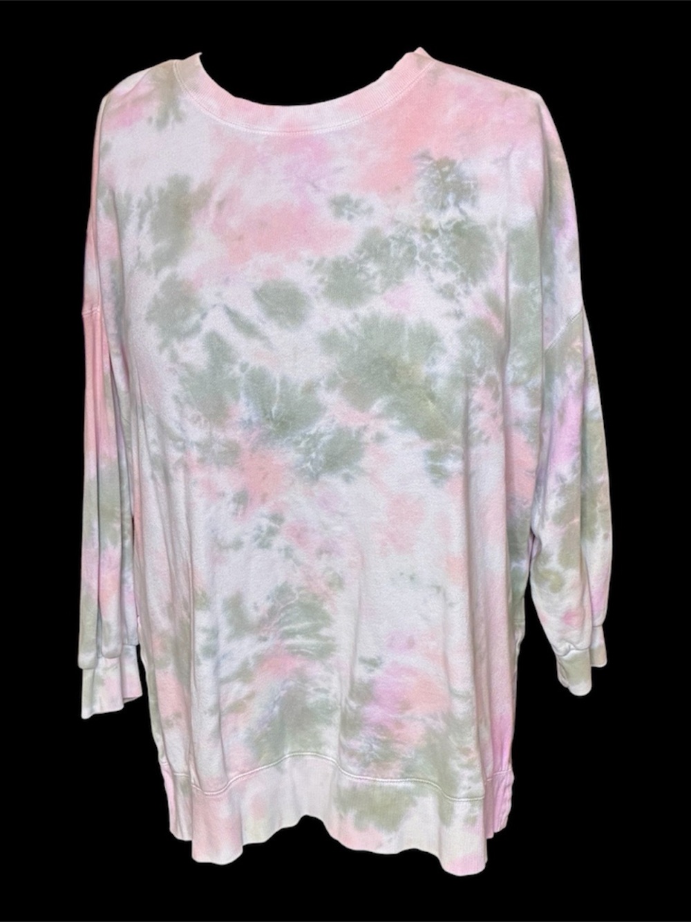 Old Navy Pastel Tie-Dye Tunic Sweatshirt - Pink & Sage